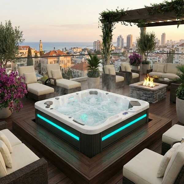 ג'קוזי לגג ל 6 אנשים מפנק